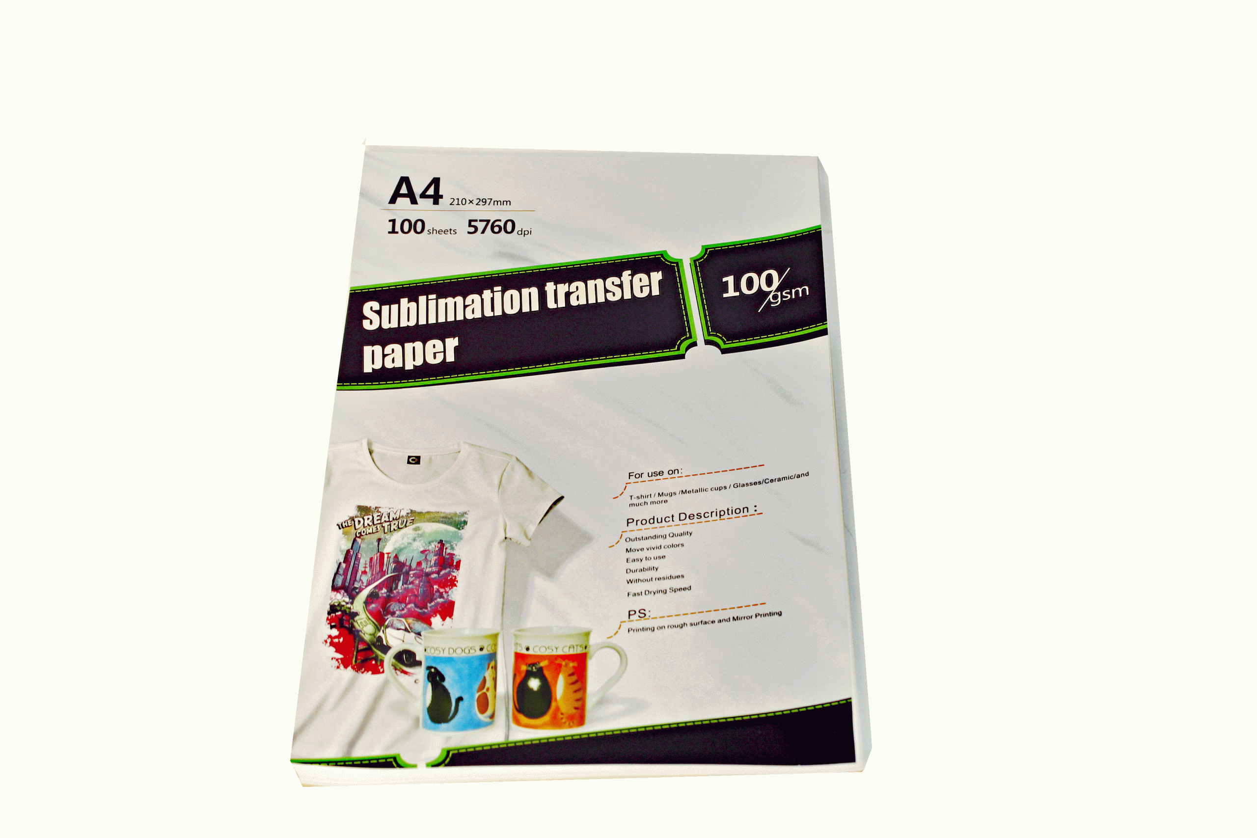 10 Sheets A4 Paper Sublimation Heat Transfer Paper To Print on