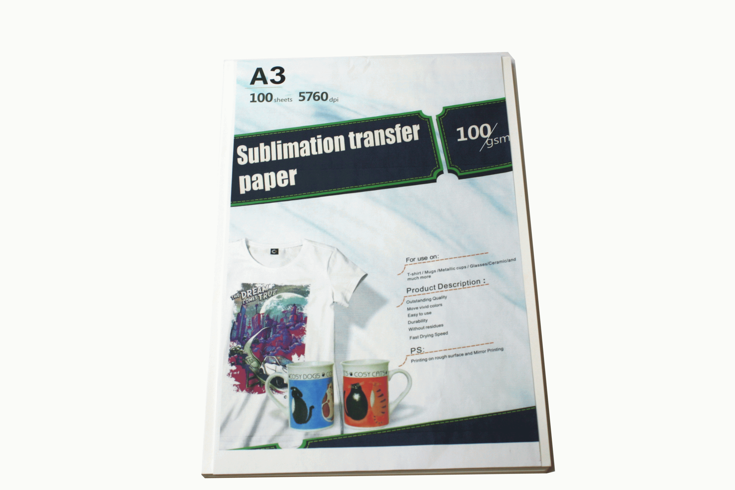 A-SUB 11x17 ECO Sublimation Paper 100 sheets