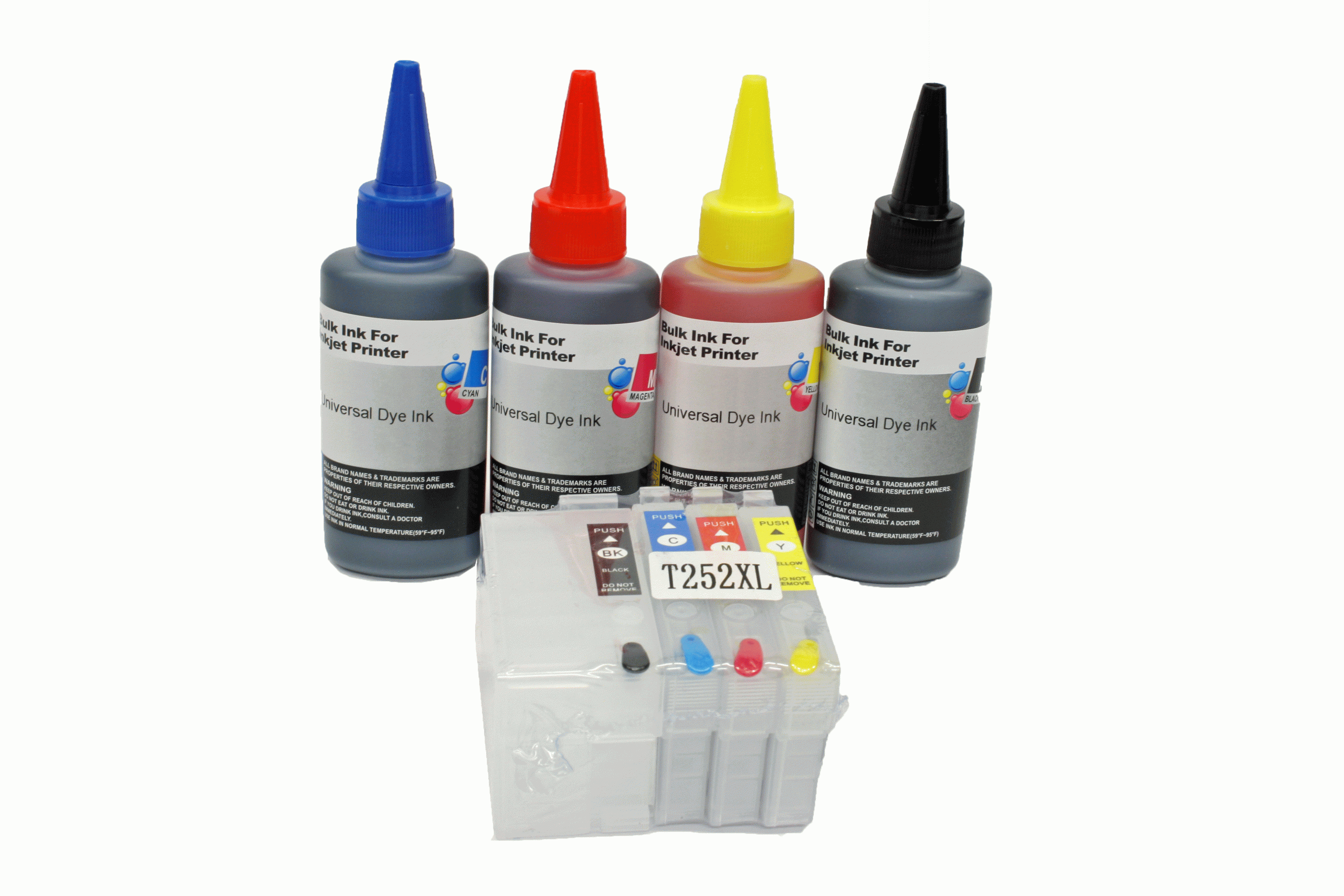 Refillable Epson T252xl Set Of 4 With Ink Refillink 4217